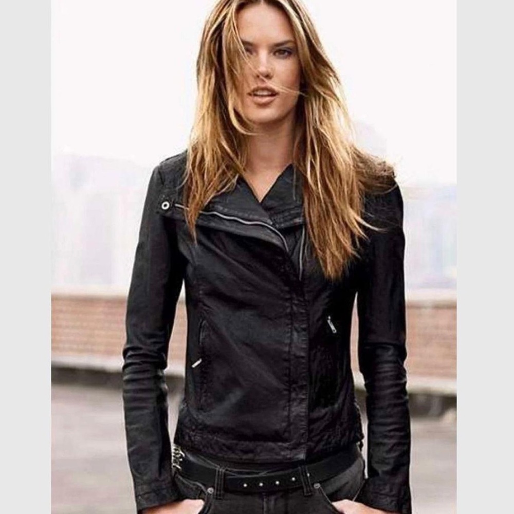 NWT Vintage Leather Motorcycle Jacket Black Leather Rezrekshn Women’s Leather XL
